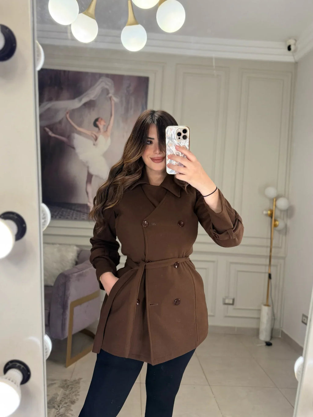 CH - 614  Women’s Stylish Fleece Twin Set – Short Jacket & Inner Outfit - Saimwear