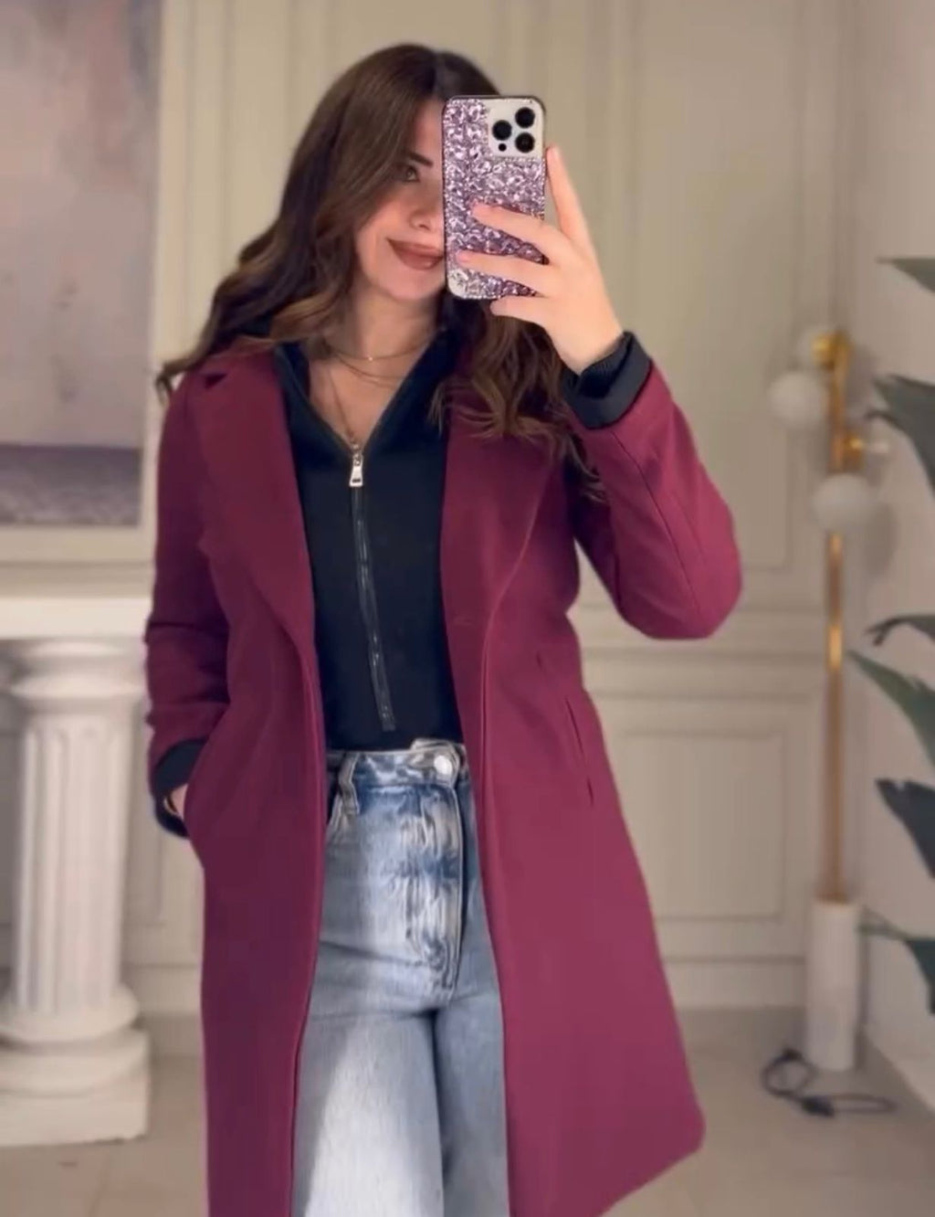 CH 599 - Modish Fleece Coat - Saimwear