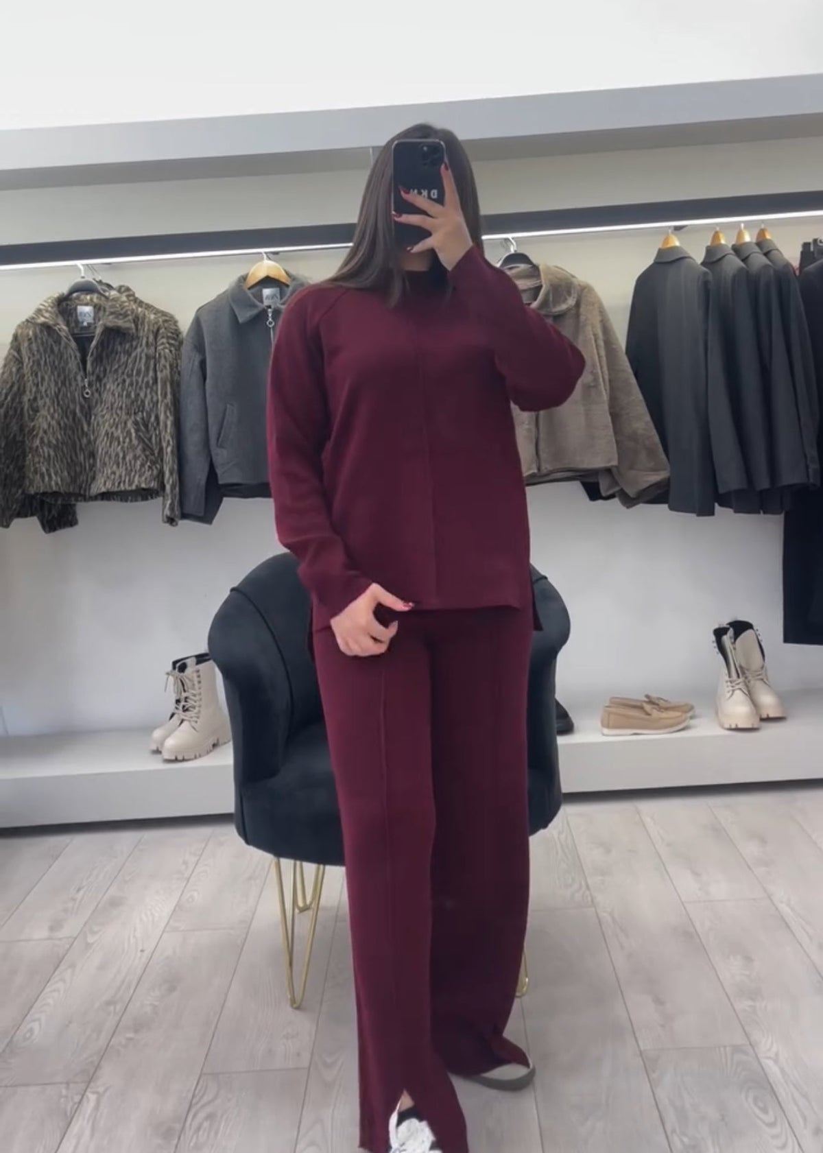 CH 522 Saimwear Bootcut Style Fleece Co-ord Set For Winters