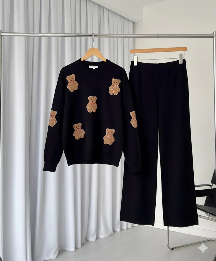 CH 586 BearCraze 3D Print Winter Fleece Co-ords Set - Saimwear
