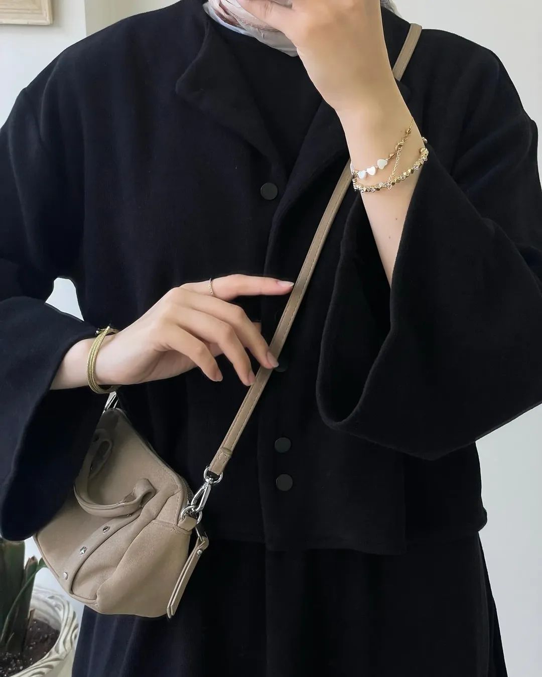 CH 608 - 2 Pcs Winter Outfit Long Frock With Upper Fleece Jacket - SAIMWEAR