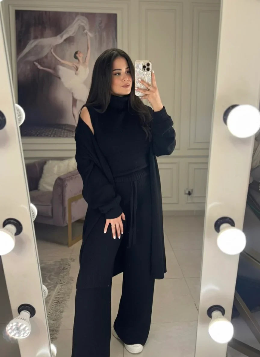 CH-604 Winter Glam 3-Piece Fleece Outfit - Saimwear