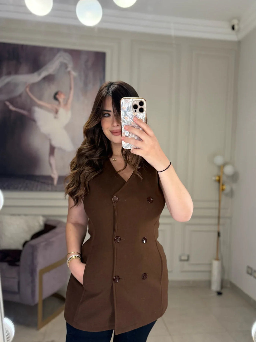 CH - 614  Women’s Stylish Fleece Twin Set – Short Jacket & Inner Outfit - Saimwear