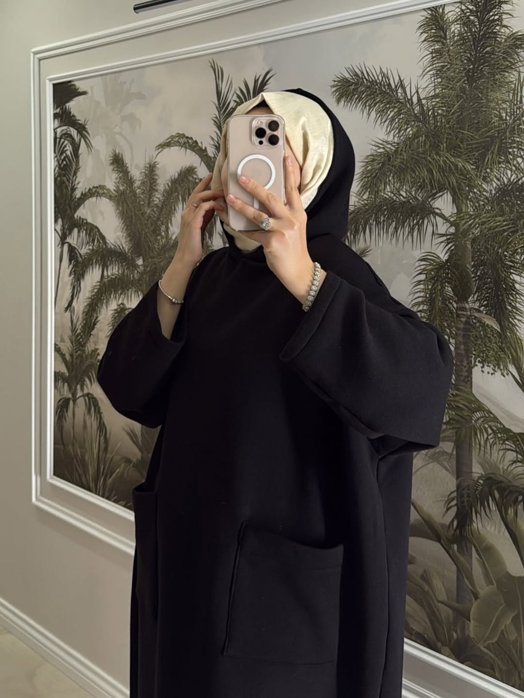 CH 606 - Everyday Modest Abaya Style Hooded Outfit - Saimwear