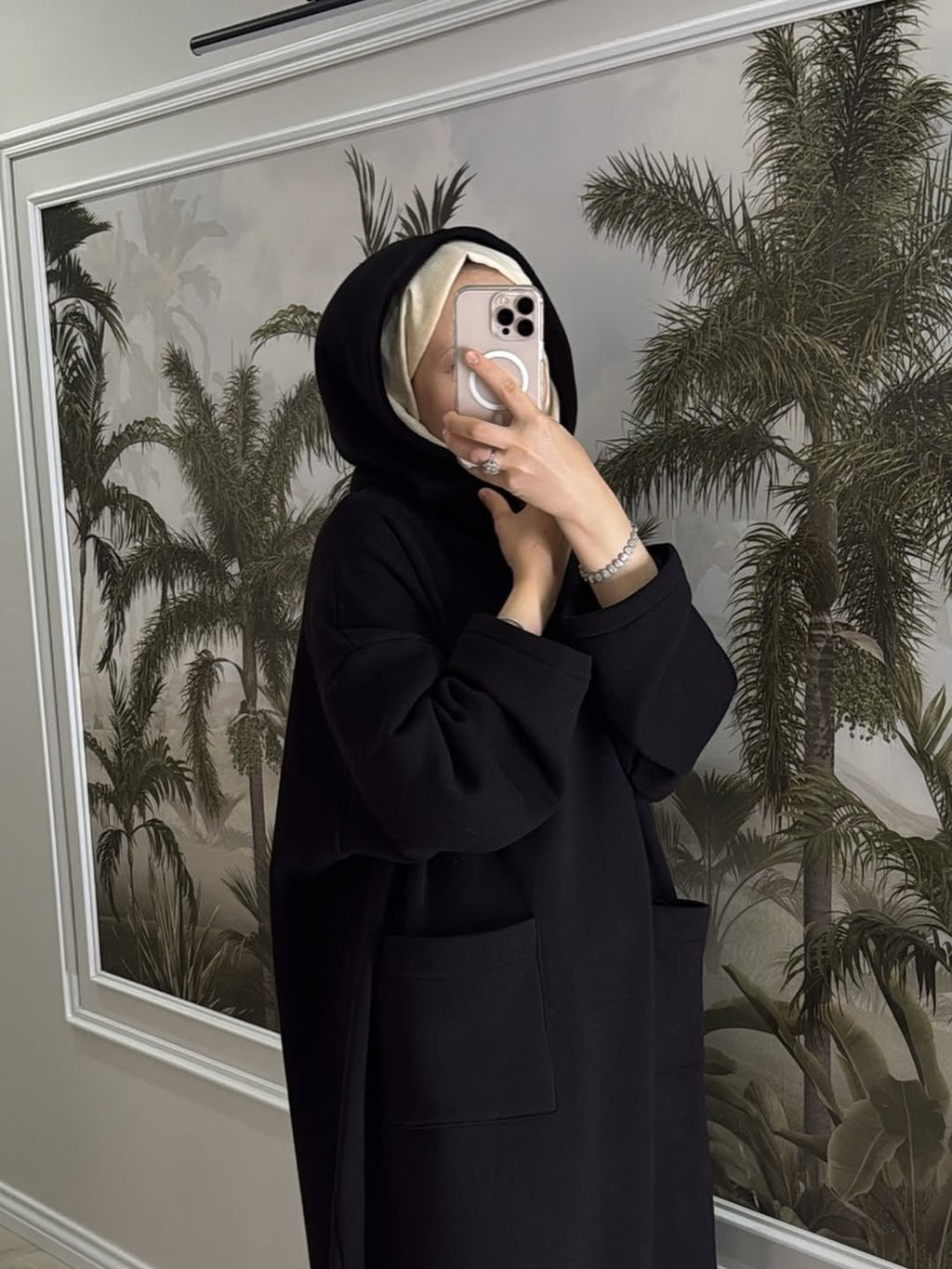 CH 606 - Everyday Modest Abaya Style Hooded Outfit - Saimwear