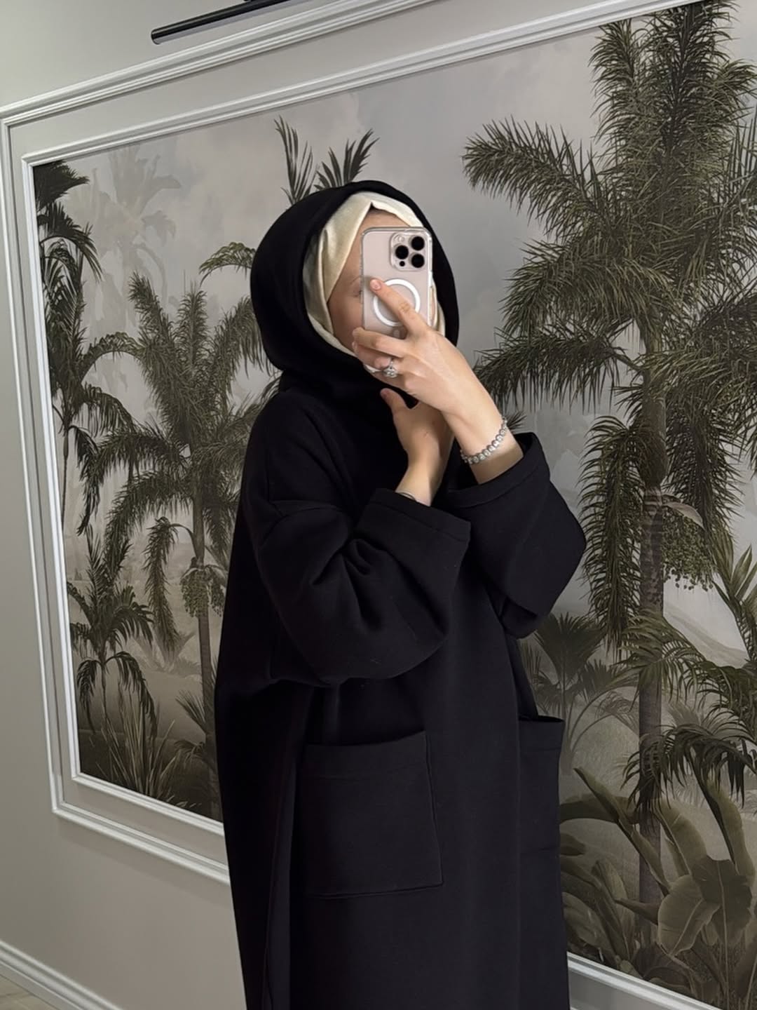 CH 606 - Everyday Modest Abaya Style Hooded Outfit - Saimwear