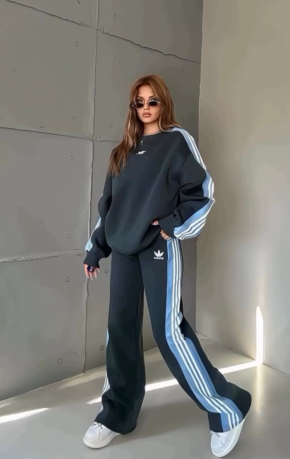 CH 615 - Side Stripe Printed Tracksuit - Saimwear