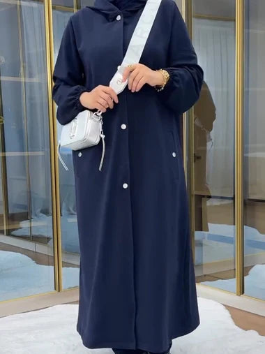 Ch 515 Saimwear 2 Piece Winter Fleece Dress Head to Toe Button Pocket Hoodie & Trouser